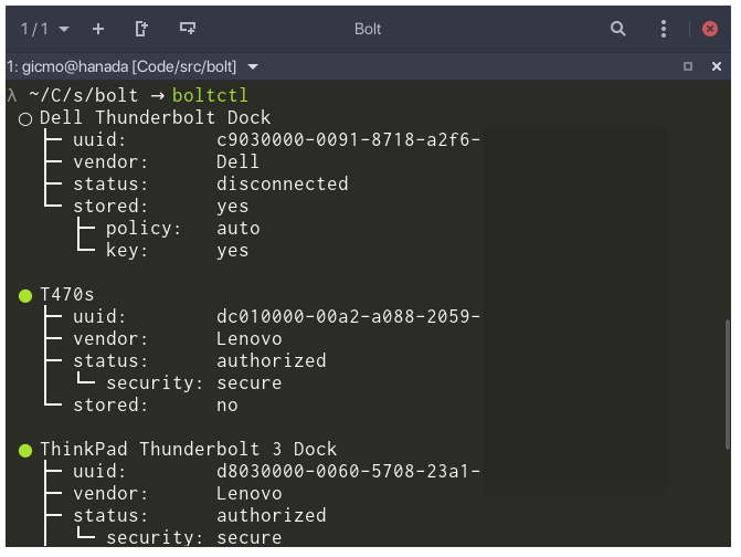 Introducing bolt Thunderbolt 3 security levels for GNU/Linux by
