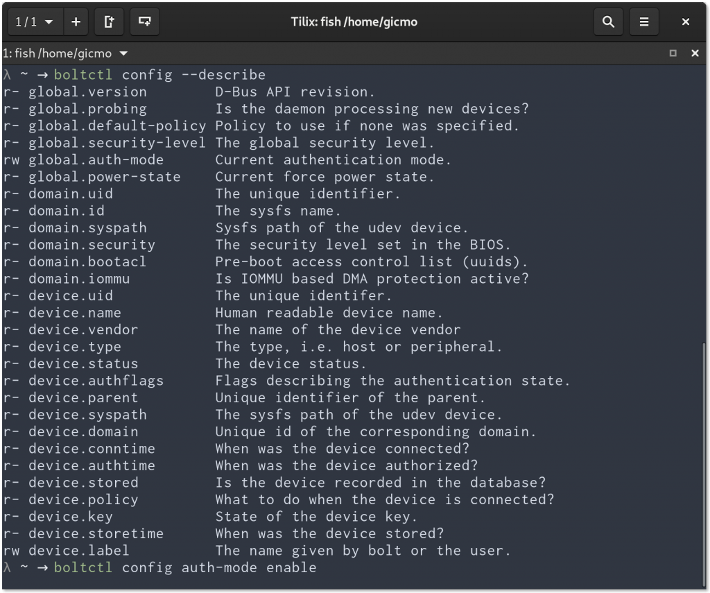 bolt 0.8 with support for IOMMU protection by Christian Kellner